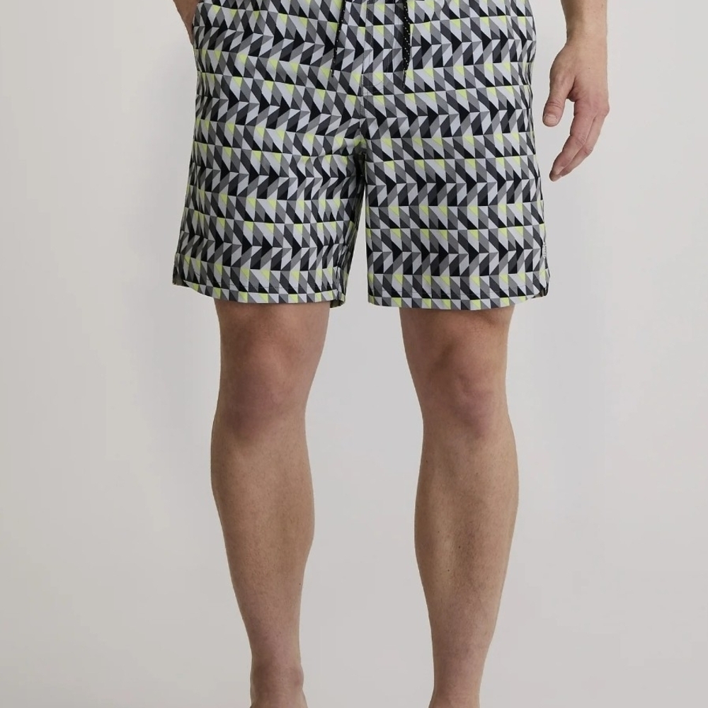 Stylish Geometric Men's Swim Board Shorts